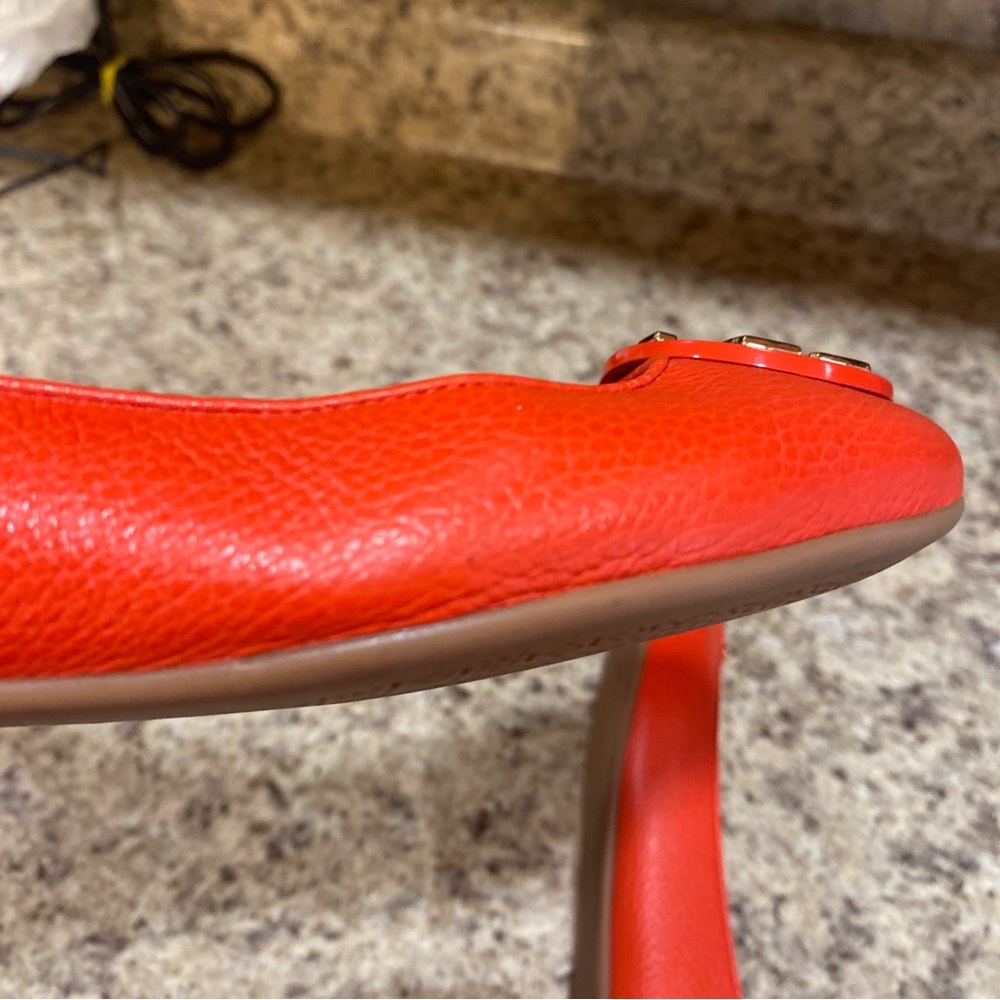 Tory Burch Claire Ballet Flats in Poppy - Picture 10 of 11